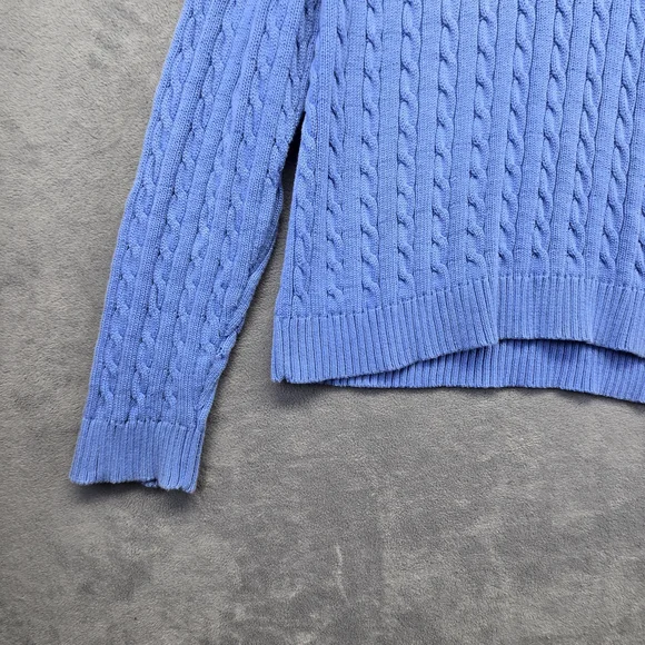 Lauren Ralph Laure Blue Cable Knit Sweater - Picture 3 of 8